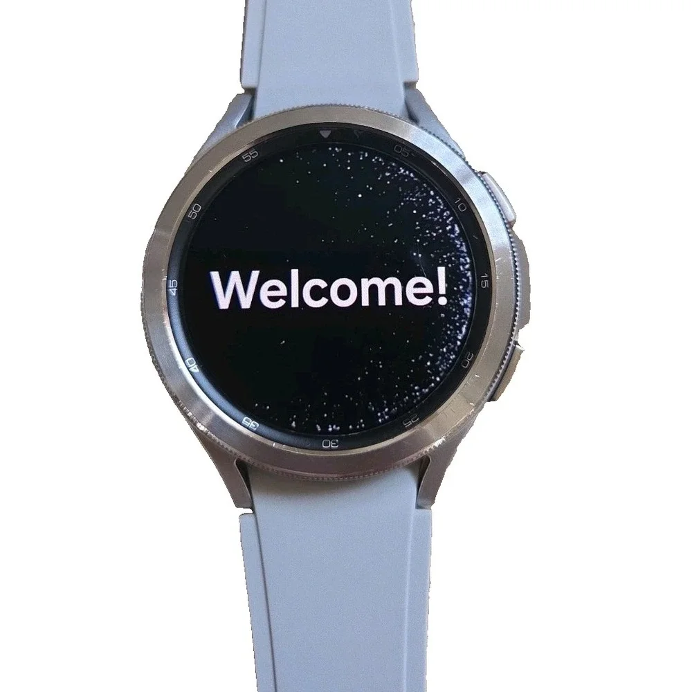 Samsung Galaxy 4 Classic Watch 46mm GPS Stainless Steel Case Gray Band Android